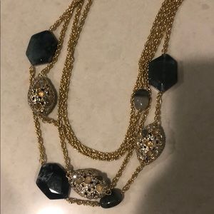 Alexis Bittar gold/stoned necklace